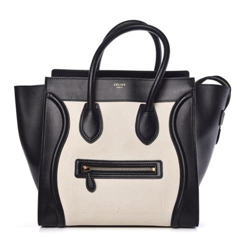 CELINE Smooth Calfskin Shrunken Lambskin Mini Bi